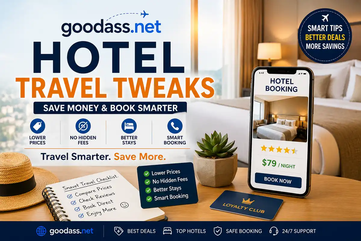Hotels Travel Tweaks – smart hotel booking tips, travel savings, better stays, and hotel deals by goodass.net.