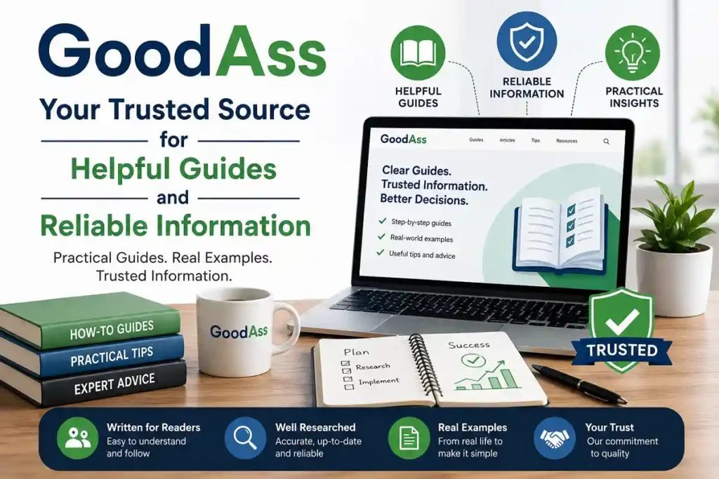 GoodAss website banner for trusted guides and reliable information.